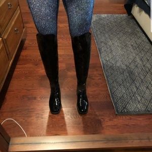 Authentic Chanel Patent Leather Black Boots